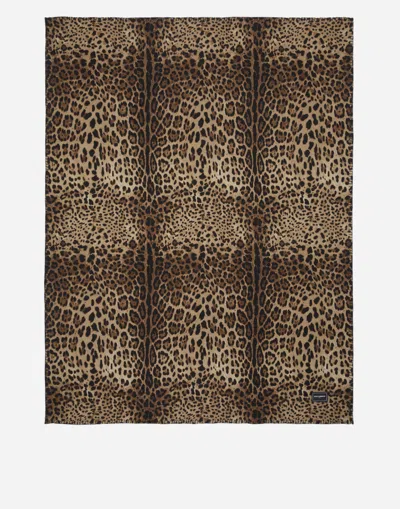 Dolce & Gabbana Wool And Silk Blanket In Multicolor