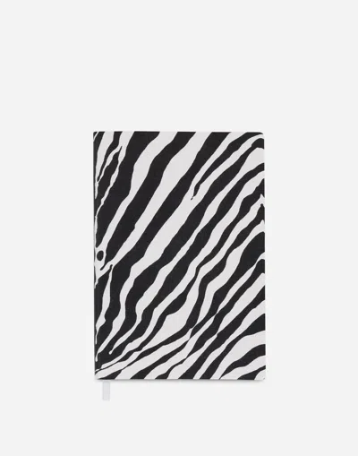Dolce & Gabbana Medium Ruled Notebook Leather Cover Multicolor Unisex Onesize In Multicolor