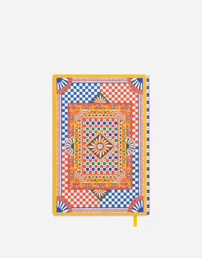 Dolce & Gabbana Medium Ruled Notebook Textile Cover Multicolor Unisex Onesize In Multicolor