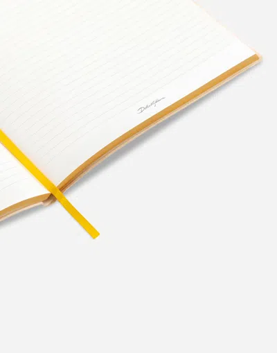 Dolce & Gabbana Medium Ruled Notebook Textile Cover Multicolor Unisex Onesize In Multicolor