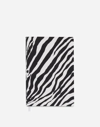 Dolce & Gabbana Medium Ruled Notebook Leather Cover Multicolor Unisex Onesize In Multicolor