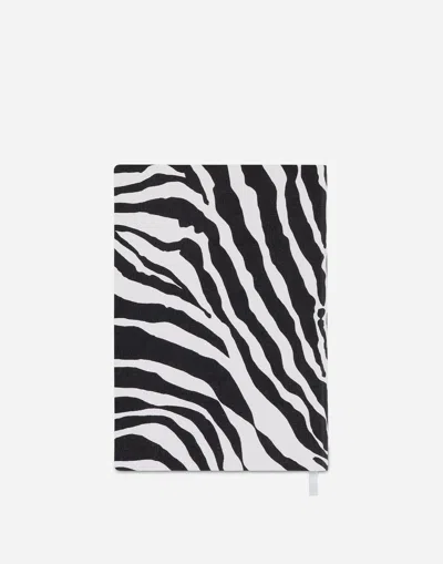 Dolce & Gabbana Medium Ruled Notebook Leather Cover Multicolor Unisex Onesize In Multicolor