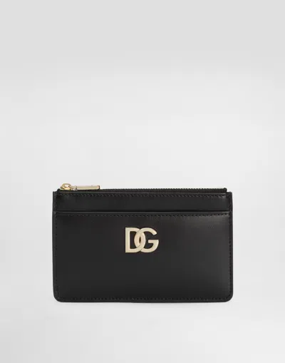 Dolce & Gabbana Dolce  Gabbana Logo-plaque Card Holder In Black