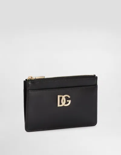 Dolce & Gabbana Dolce  Gabbana Logo-plaque Card Holder In Black