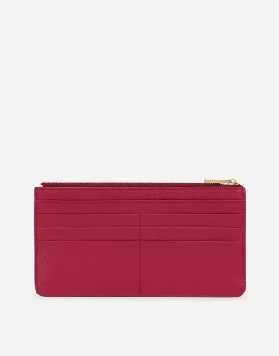 Dolce & Gabbana Large Card Holder With Tag In Fuchsia