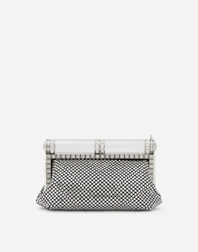 Dolce & Gabbana Satin Bag With Fusible Rhinestones In Multicolor