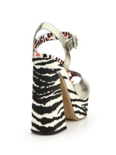 Shop Charlotte Olympia Wild At Heart Platform Sandals In Silver-multi