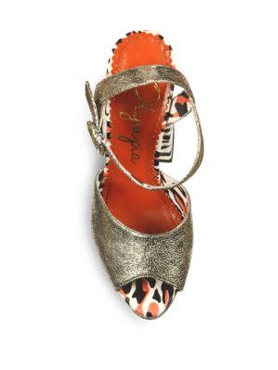 Shop Charlotte Olympia Wild At Heart Platform Sandals In Silver-multi