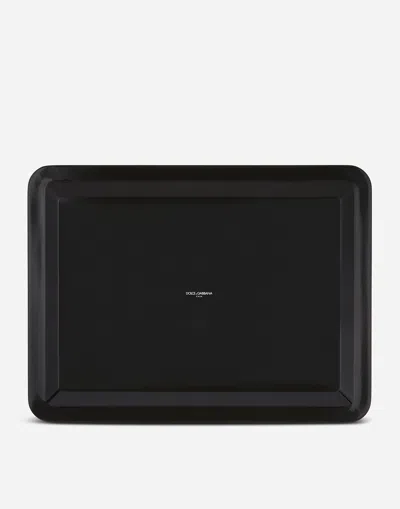 Dolce & Gabbana Wooden Tray Large In Multicolor