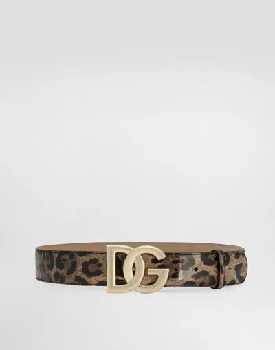 Dolce & Gabbana Cintura Logata In Animal Print