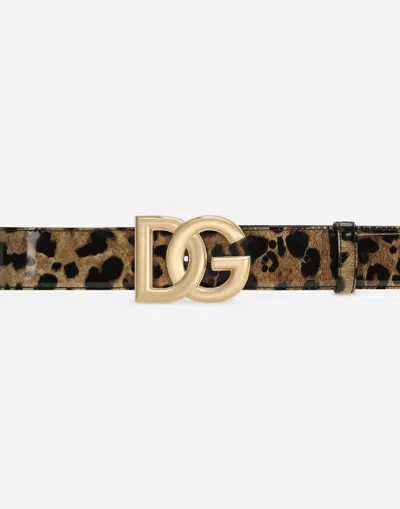Dolce & Gabbana Cintura Logata In Animal Print