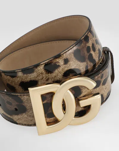 Dolce & Gabbana Cintura Logata In Animal Print