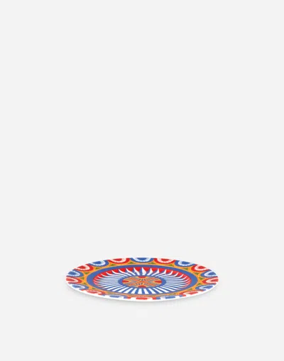 Dolce & Gabbana Set 2 Bread Plates In Fine Porcelain In Multicolor