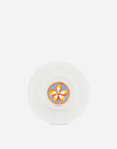 Dolce & Gabbana Set 2 Bread Plates In Fine Porcelain Multicolor Unisex Onesize In Multicolor