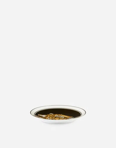 Dolce & Gabbana Set 2 Porcelain Bread Plates In Multicolor