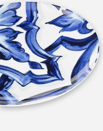 Dolce & Gabbana Set 2 Porcelain Bread Plates Multicolor Unisex Onesize In Multicolor