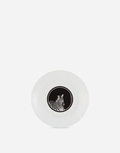 Dolce & Gabbana Set 2 Porcelain Bread Plates In Multicolor