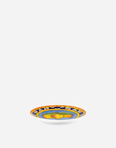 Dolce & Gabbana Set 2 Porcelain Bread Plates In Multicolor