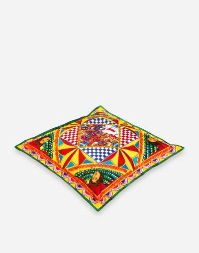 Dolce & Gabbana Duchesse Cotton Cushion Medium Multicolor Unisex Onesize In Multicolor