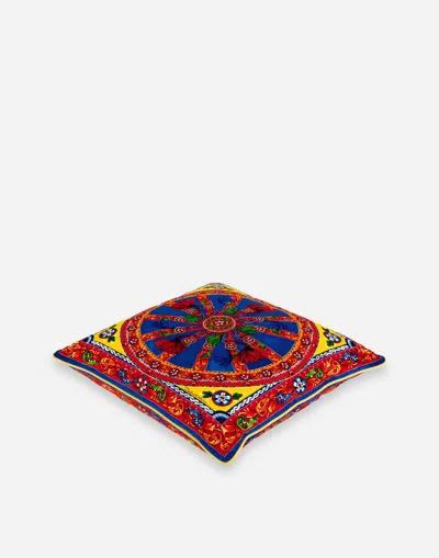 Dolce & Gabbana Velvet Cushion Medium Multicolor Unisex Onesize In Multicolor