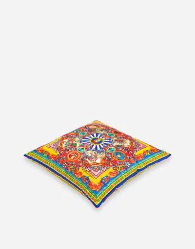 Dolce & Gabbana Silk Twill Cushion Medium In Multicolor