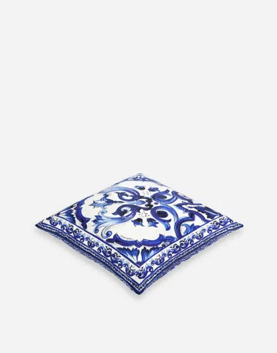 Dolce & Gabbana Silk Twill Cushion Medium In Multicolor
