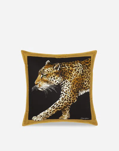 Dolce & Gabbana Canvas Cushion Medium Multicolor Unisex Onesize In Multicolor