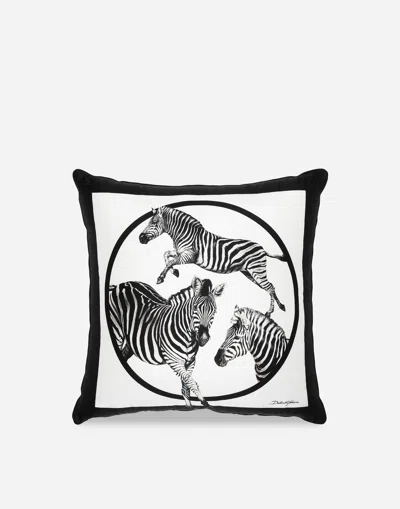 Dolce & Gabbana Silk Twill Cushion Medium In Multicolor