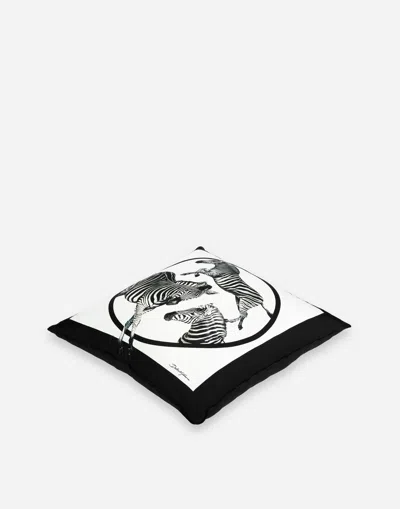 Dolce & Gabbana Silk Twill Cushion Medium In Multicolor