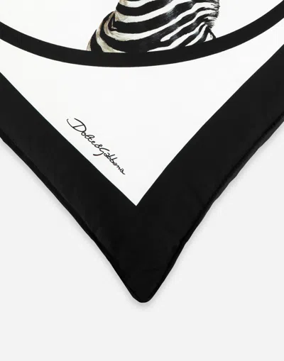 Dolce & Gabbana Silk Twill Cushion Medium In Multicolor