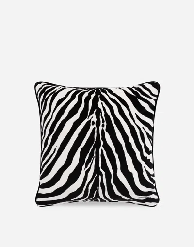 Dolce & Gabbana Velvet Cushion Medium Multicolor Unisex Onesize In Multicolor
