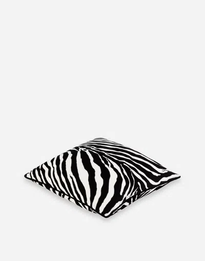 Dolce & Gabbana Velvet Cushion Medium Multicolor Unisex Onesize In Multicolor