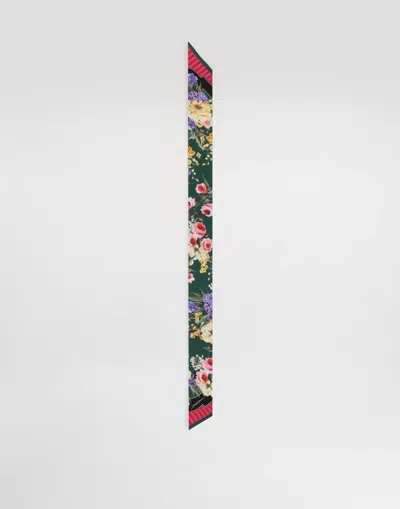 Dolce & Gabbana Floral-print Silk Scarf In Print