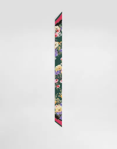 Dolce & Gabbana Floral-print Silk Scarf In Print