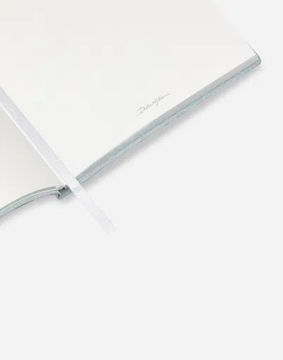 Dolce & Gabbana Small Blank Notebook Leather Cover In Multicolor