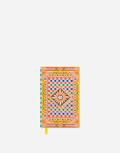 Dolce & Gabbana Small Ruled Notebook Textile Cover Multicolor Unisex Onesize In Multicolor