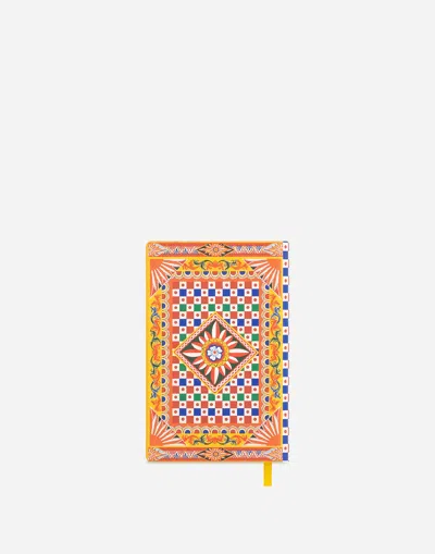 Dolce & Gabbana Small Ruled Notebook Textile Cover Multicolor Unisex Onesize In Multicolor