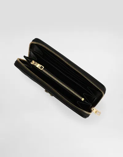 Dolce & Gabbana Zip-around Devotion Wallet In Black