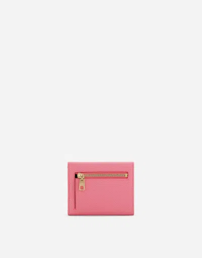 Dolce & Gabbana French Flap Wallet With Tag In Pink