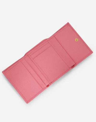 Dolce & Gabbana French Flap Wallet With Tag In Pink