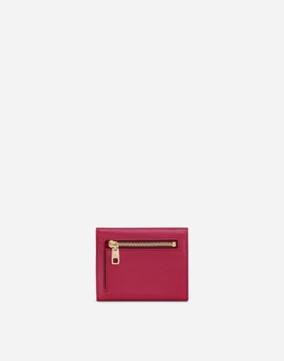 Dolce & Gabbana French Flap Wallet With Tag In Fuchsia