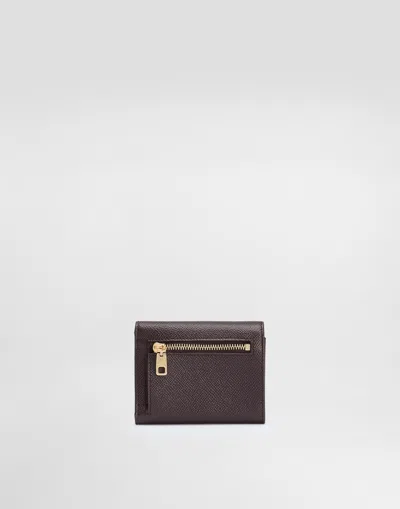 Dolce & Gabbana French Flap Wallet With Tag In Purple
