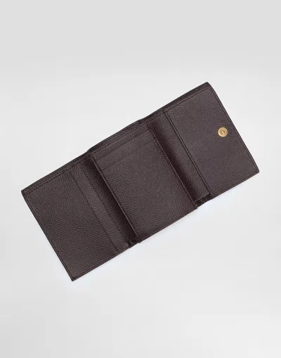 Dolce & Gabbana French Flap Wallet With Tag In Purple