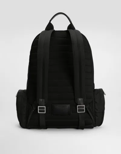 Dolce & Gabbana Dolce  Gabbana Logo Detailed Zipped Backpack In Black