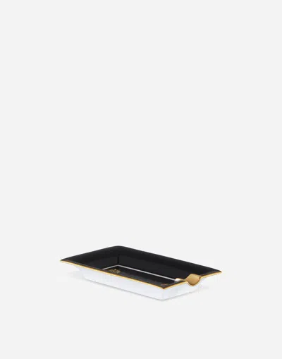 Dolce & Gabbana Porcelain Ashtray In Multicolor