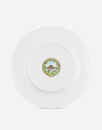 Dolce & Gabbana Charger Plate In Fine Porcelain Multicolor Unisex Onesize In Multicolor