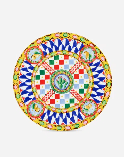 Dolce & Gabbana Charger Plate In Fine Porcelain In Multicolor