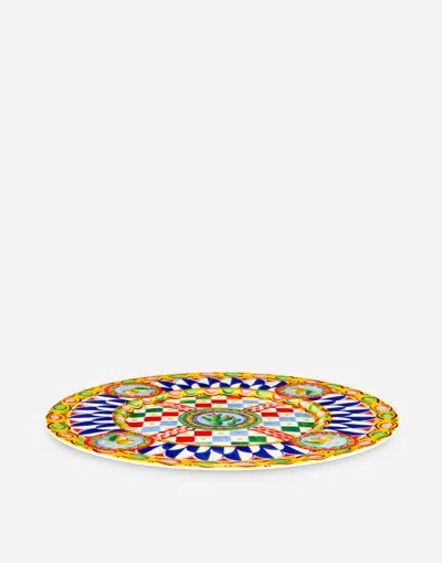 Dolce & Gabbana Charger Plate In Fine Porcelain In Multicolor