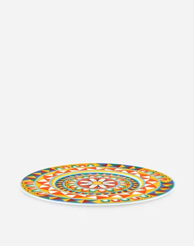 Dolce & Gabbana Charger Plate In Fine Porcelain In Multicolor