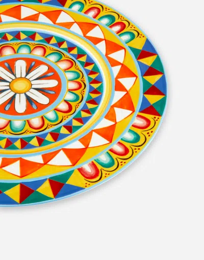 Dolce & Gabbana Charger Plate In Fine Porcelain In Multicolor